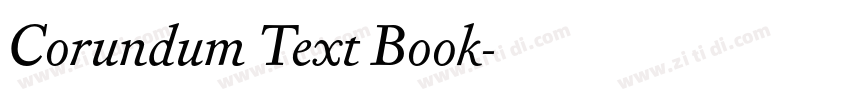 Corundum Text Book字体转换 Corundum Text Book字体转换